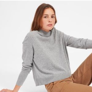 Everlane Cashmere Crop Mockneck